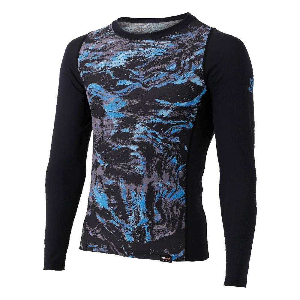 おたふく手袋　クルーネックシャツ　カモフラブラック　３Ｌ　ＪＷ－７２９ＥＶＯ