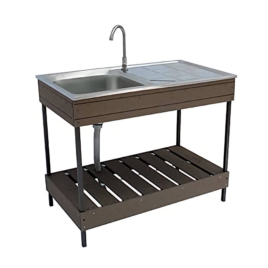 人工木ガーデンシンク　大　アッシュブラウン