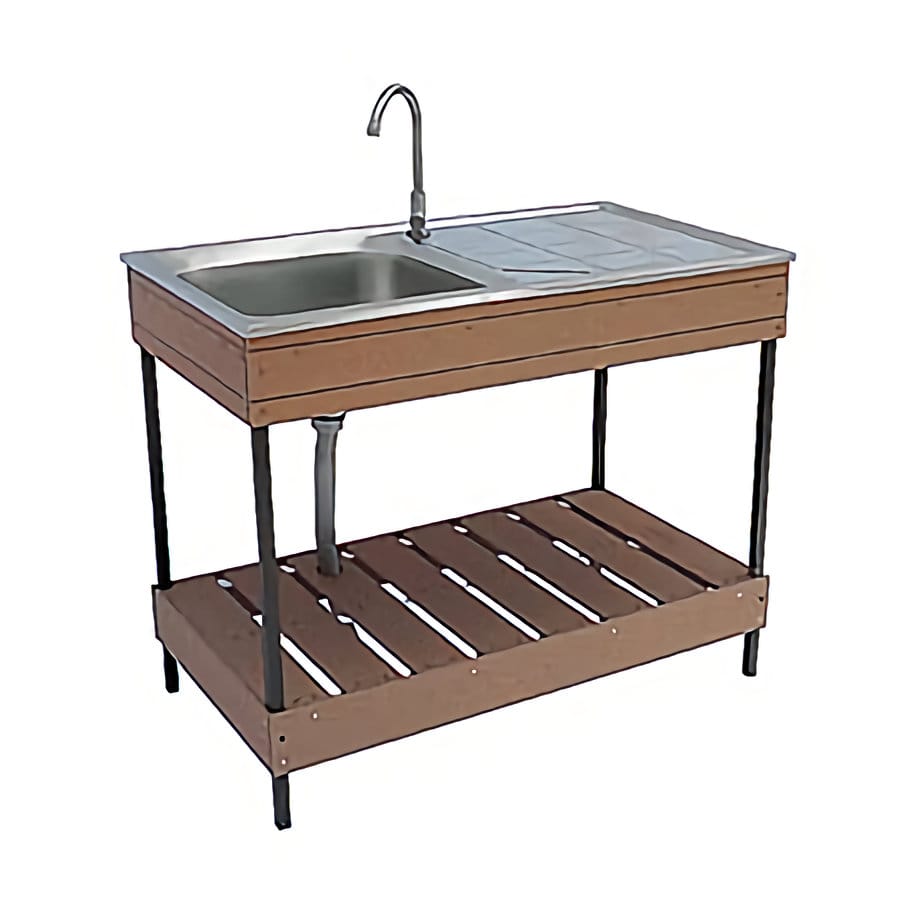 人工木ガーデンシンク　大　ブラウン