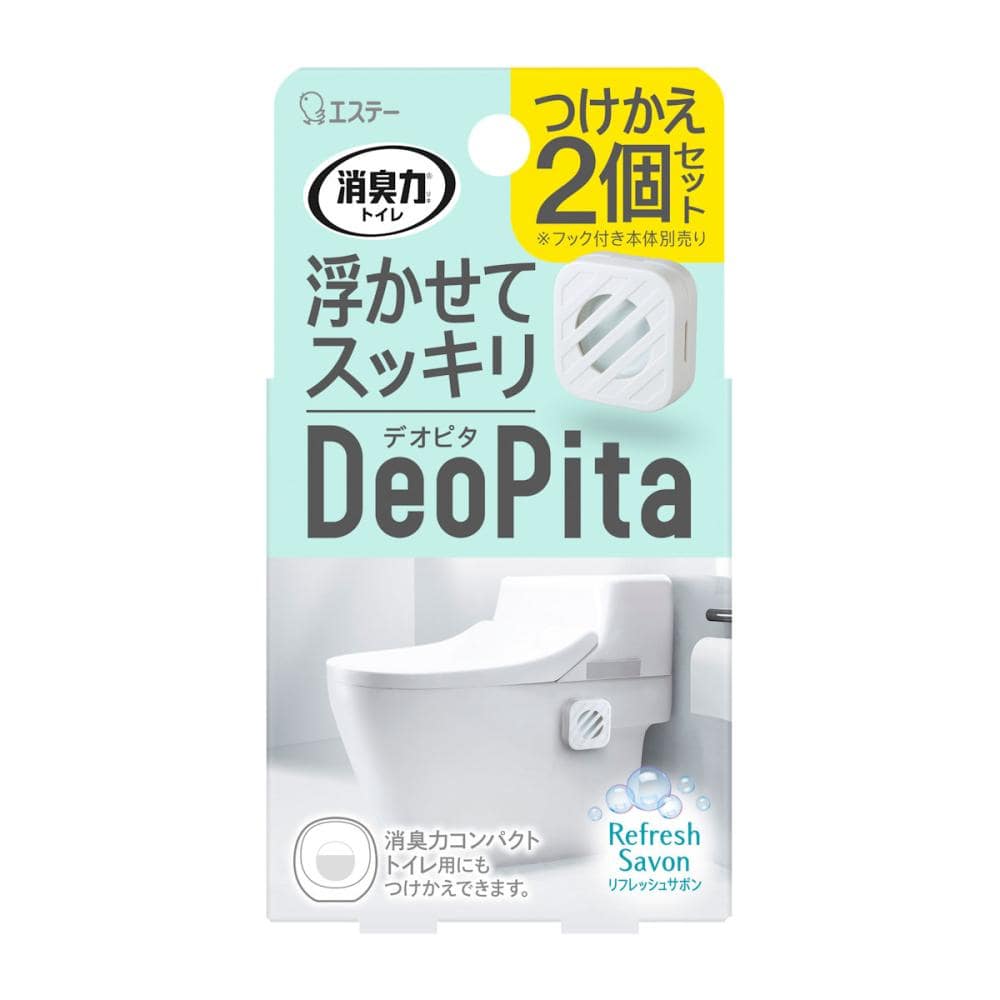 エステー　消臭力　トイレ用　ＤｅｏＰｉｔａ　リフレッシュサボン　付け替え用　２個セット