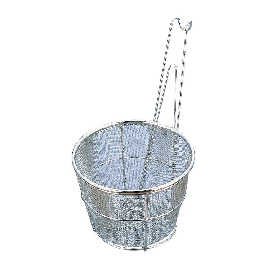 新越金網　ＴＳ　１８－８ステンレス　共柄平底てぼ　大　１０１１９