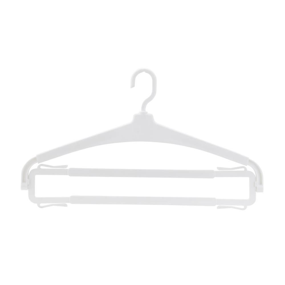 アテーナライフ　乾きやすい伸縮バスタオルハンガー　ホワイト