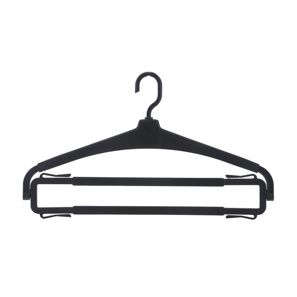 アテーナライフ　乾きやすい伸縮バスタオルハンガー　ブラック