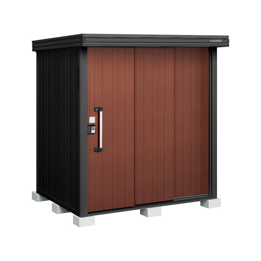 ヨド物置　ＢＬＡＣＫエルモ　一般型　間口１８６×奥行１５１×高さ２１２ｃｍ　ショコラウッド　ＬＭＤ－１８１５－ＢＫ／ＣＷ