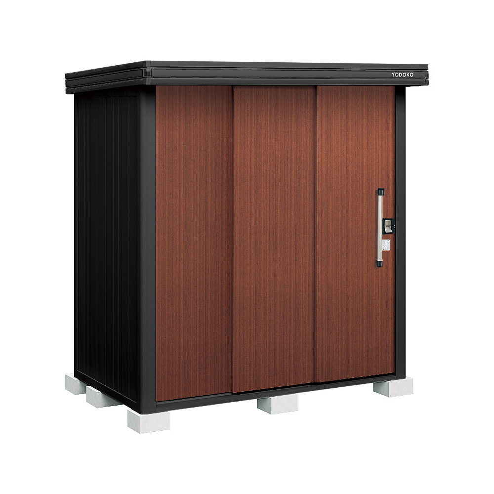 ヨド物置　ＢＬＡＣＫエルモ　豪雪型　間口１８６×奥行１１６×高さ２１２ｃｍ　ショコラウッド　ＬＭＤＵ－１８１１－ＢＫ／ＣＷ