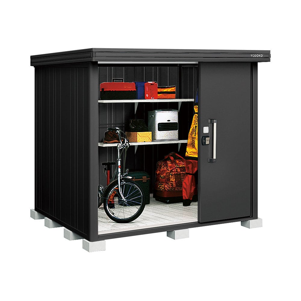 ヨド物置　ＢＬＡＣＫエルモ　積雪型　間口２２１×奥行１８６×高さ２１２ｃｍ　ブラック　ＬＭＤＳ－２２１８－ＢＫ／ＢＫ