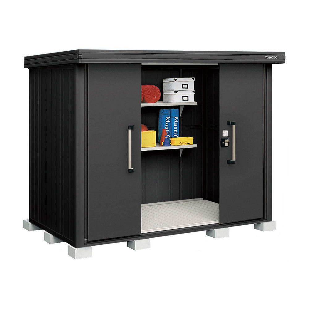 ヨド物置　ＢＬＡＣＫエルモ　豪雪型　間口２５６×奥行１５１×高さ２１２ｃｍ　ブラック　ＬＭＤＵ－２５１５－ＢＫ／ＢＫ