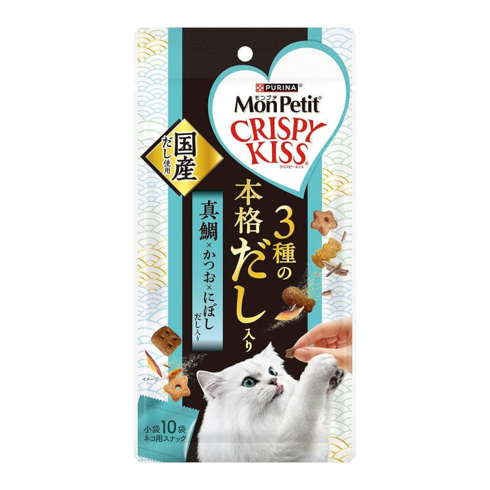 モンプチ　クリスピーキッス　３種の本格だし入り　真鯛×かつお×にぼし　３０ｇ
