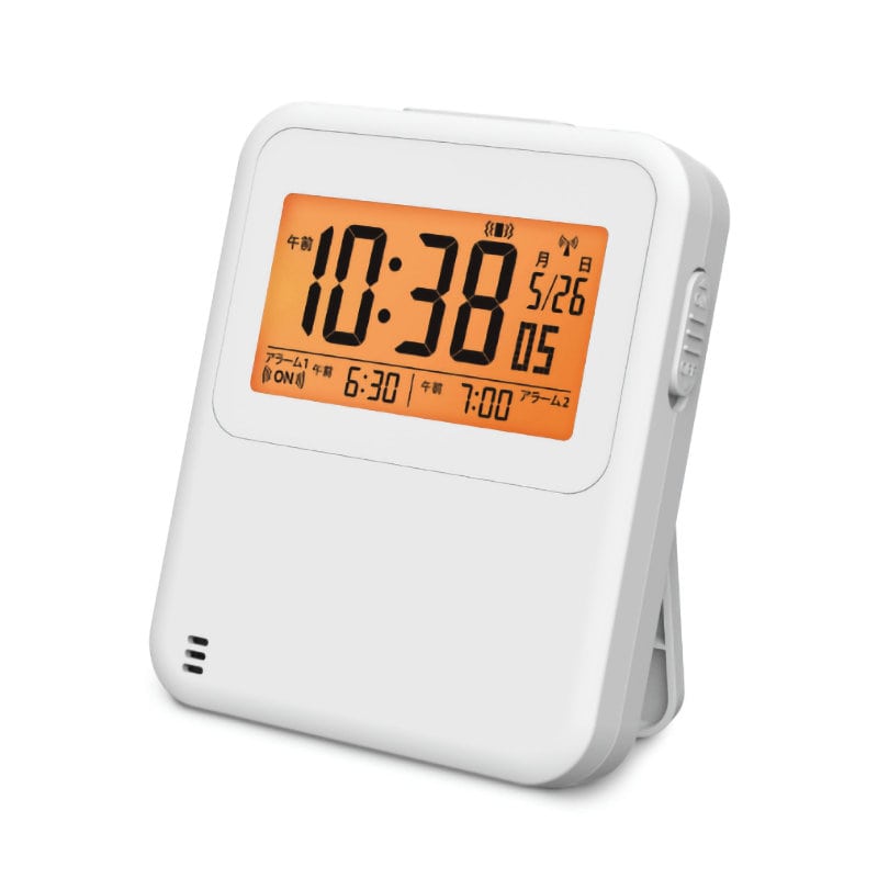 振動式電波目覚ましクロック　ＡＤＥ－０２ＢＷＴＤＩ