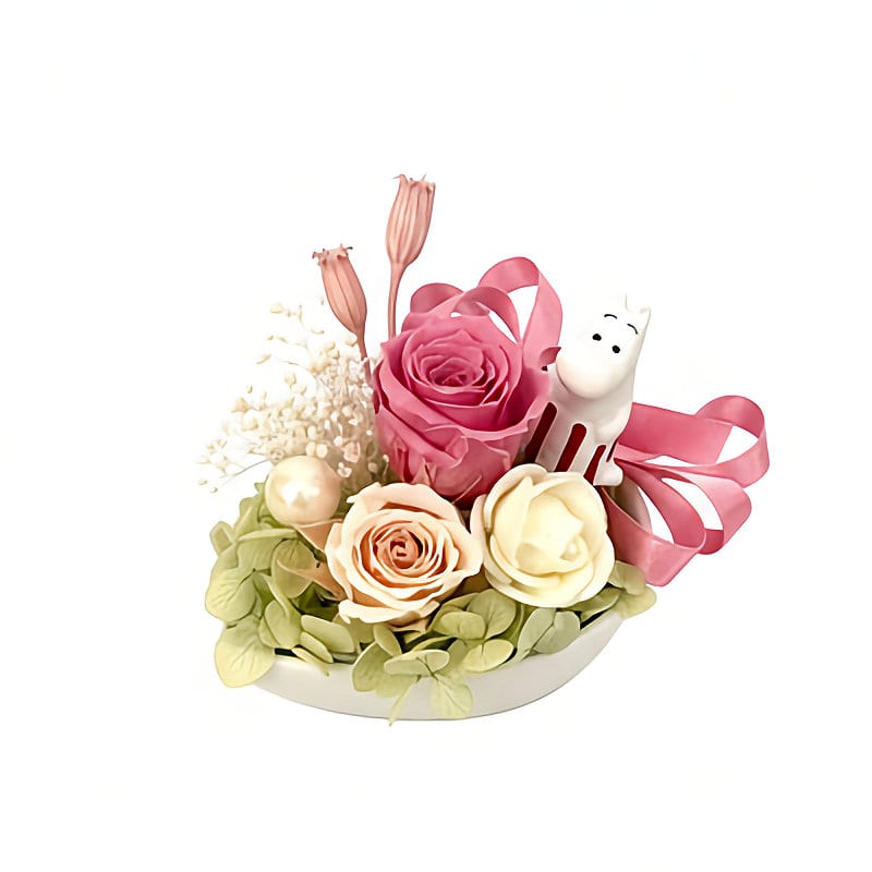 【母の日ギフト】　プチカップアレンジ　ムーミンママ　【申込期限：５月６日】【お届け予定日：５月７日～１０日】