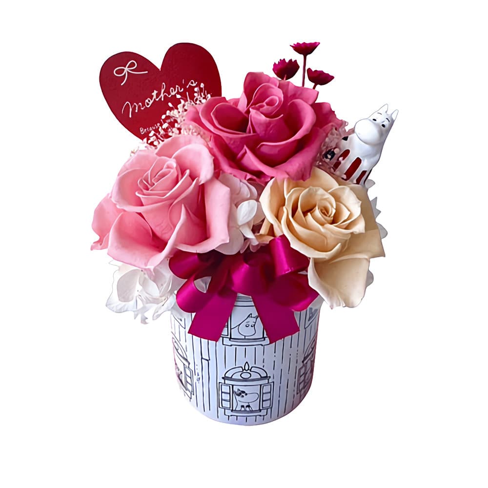 【母の日ギフト】　ムーミンママのやしきアレンジ　【申込期限：５月６日】【お届け予定日：５月７日～１０日】