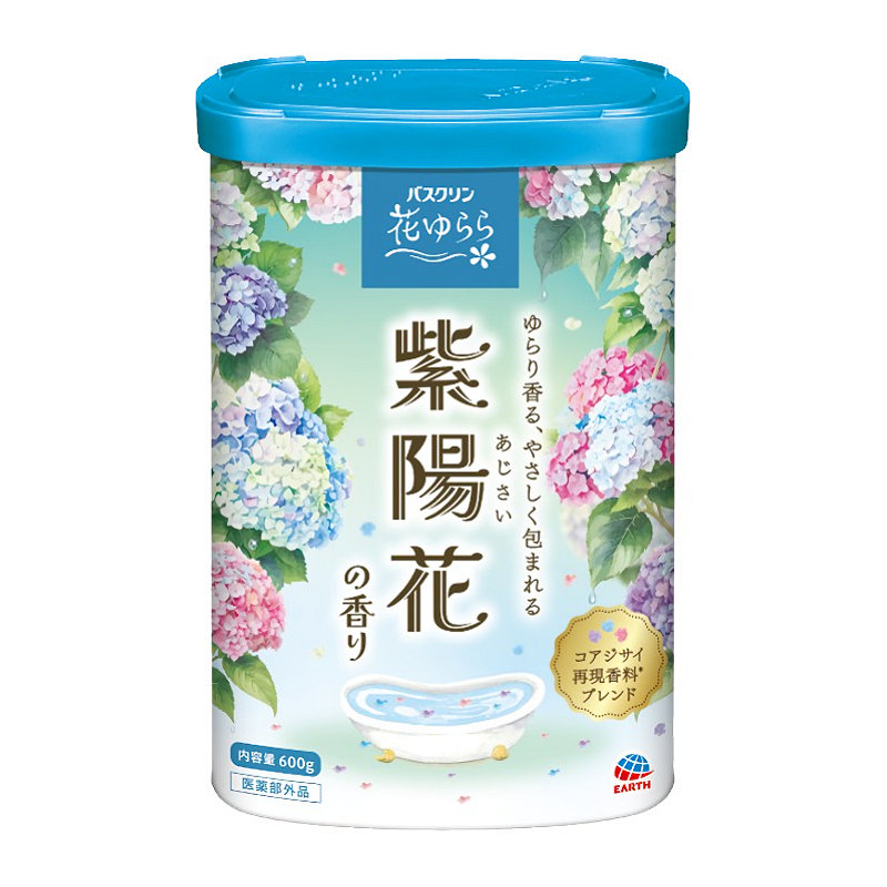 アース製薬　バスクリン　花ゆらら　紫陽花の香り　６００ｇ