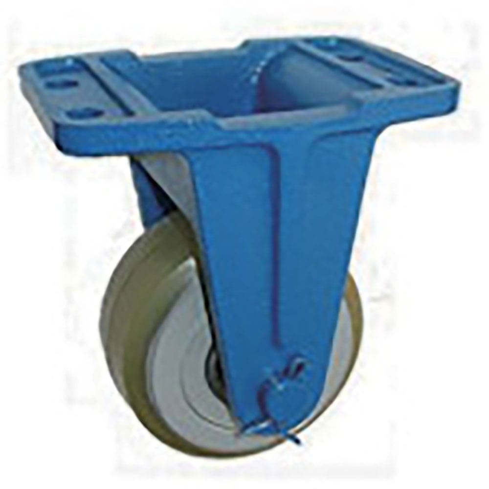 スエヒロ　ダクタイルキャスター　Φ１００　固定　ウレタン車輪　ＨＰＬＶ１００Ｘ６５＿
