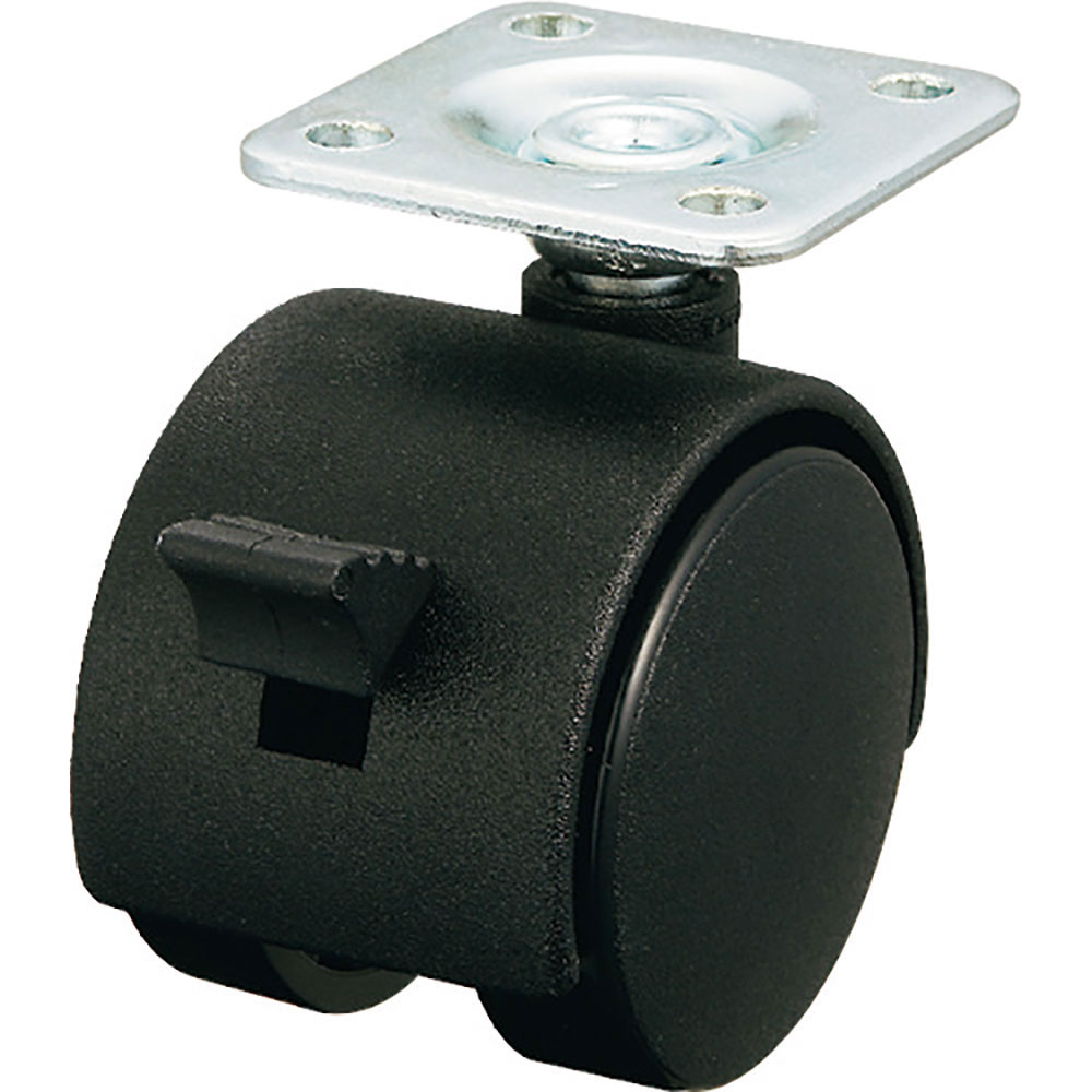 ユーエイ　プレート式　自在　双輪キャスター　ナイロン　車輪径４０ｍｍ　ストッパー付き　ＯＴＨＥＲＳ＿