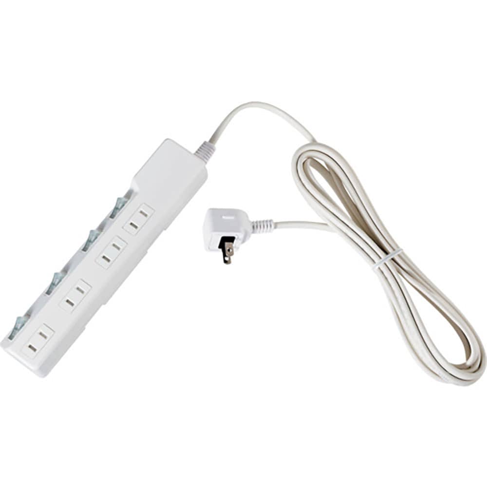 ＥＬＰＡ　コード付タップ　耐雷ＳＷ付タップ　４個口３Ｍ　ＷＬＫ－４３Ｓ（Ｗ）＿