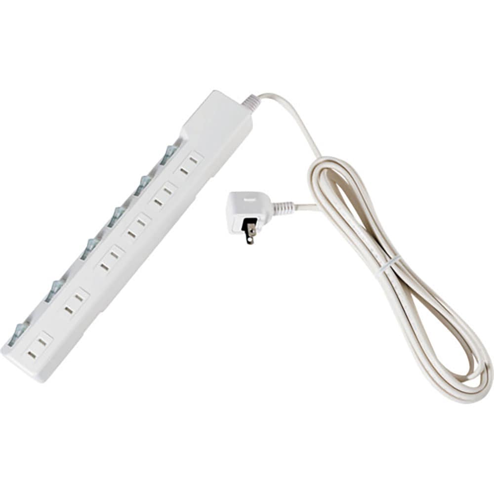 ＥＬＰＡ　コード付タップ　耐雷ＳＷ付タップ　６個口３Ｍ　ＷＬＫ－６３Ｓ（Ｗ）＿