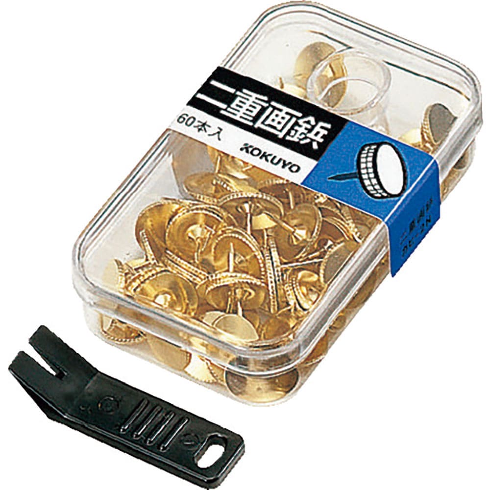 ＫＯＫＵＹＯ　二重画鋲プラケース６０本入　カヒ－２Ｎ　５１０９５０２４＿