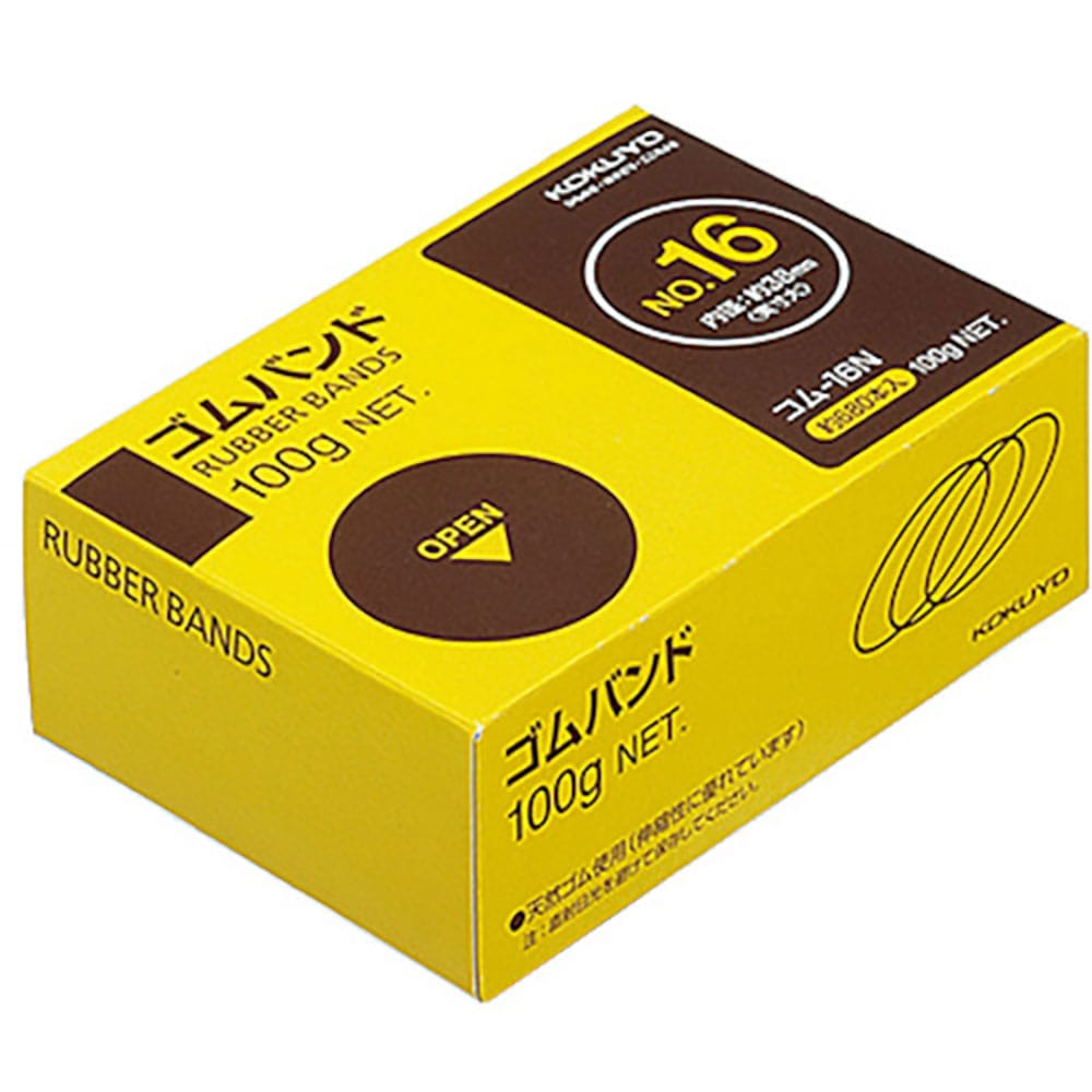 ＫＯＫＵＹＯ　ゴムバンド内径３８ｍｍ　１００ｇ　約６８０本入　コム－１６　５０４４９０６４＿
