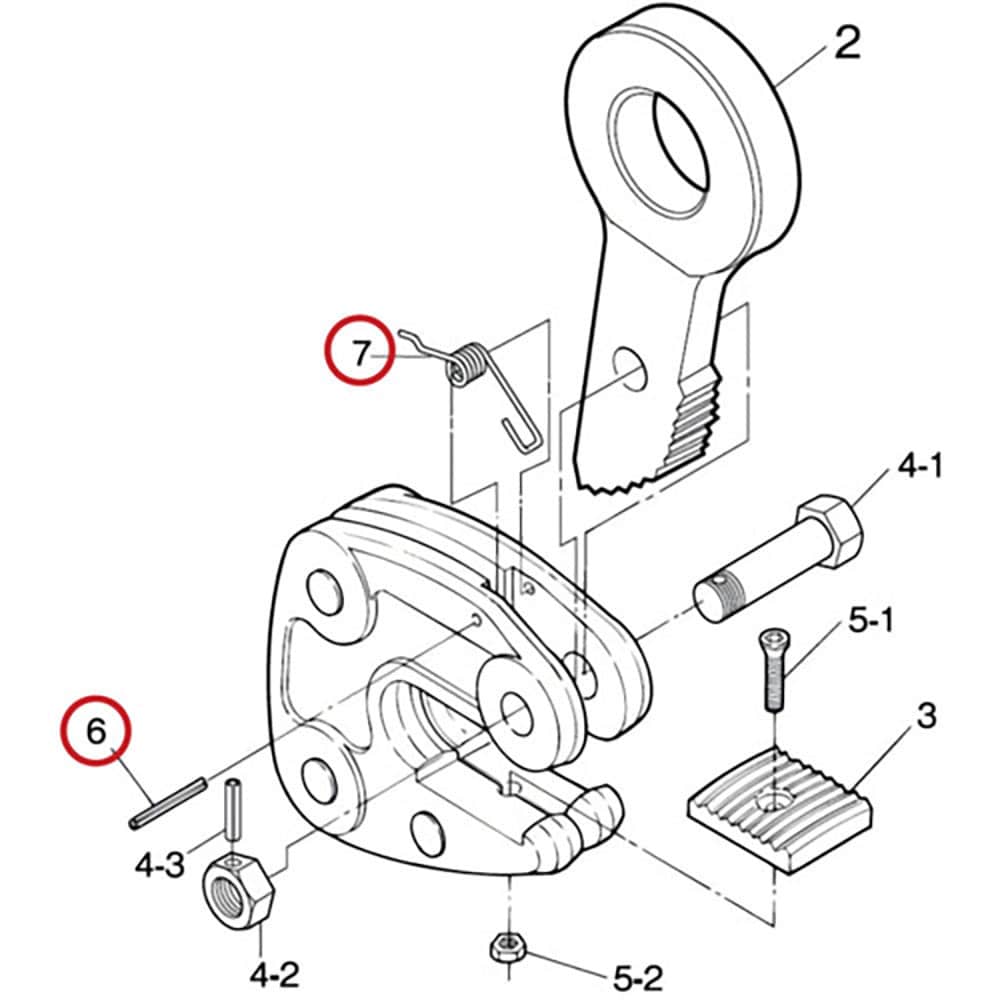 スーパー　形鋼クランプ（ＨＬＣ・ＨＬＣ－Ｓ）用ばね　ＨＬＳ２＿