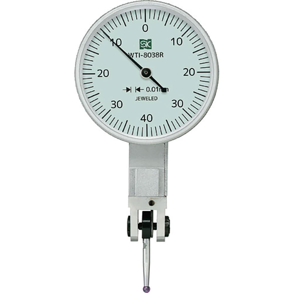 ＳＫ　ダイヤルインジケータ　測定範囲０－０．８ｍｍ　最小表示０．０１ｍｍ　測定子：ルビー　ＷＴＩ－＿