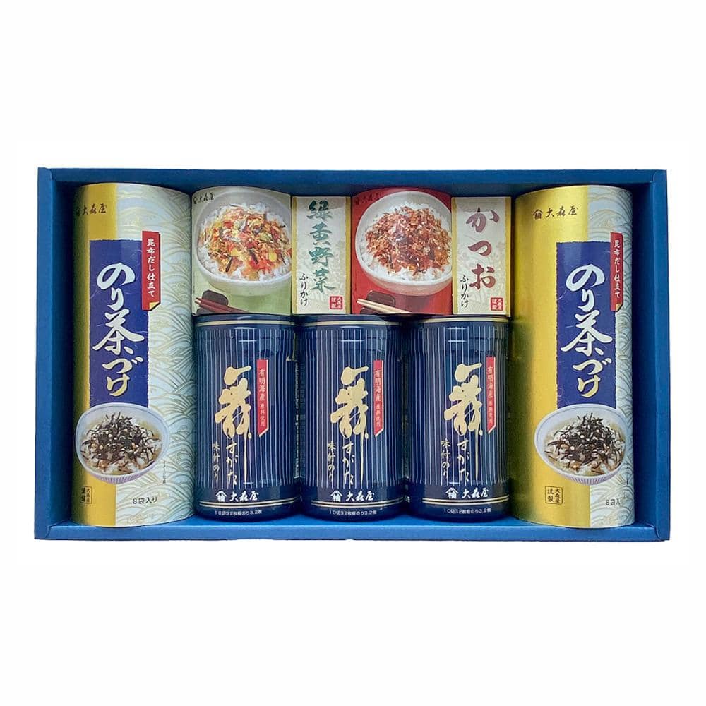 大森屋　味付卓上のり・お茶づけ・ふりかけ詰合せ　４種類【２６－２７】