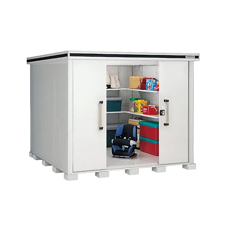 ヨド物置　エルモ　一般型　間口２５６×奥行２５６×高さ２３６ｃｍ　ショコラウッド　ＬＭＤ－２５２５ＨＣＷ