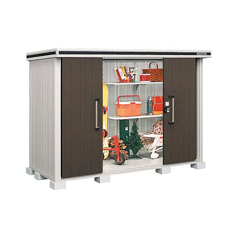 ヨド物置　エルモ　一般型　間口２９１×奥行１１６×高さ２１２ｃｍ　ショコラウッド　ＬＭＤ－２９１１ＣＷ