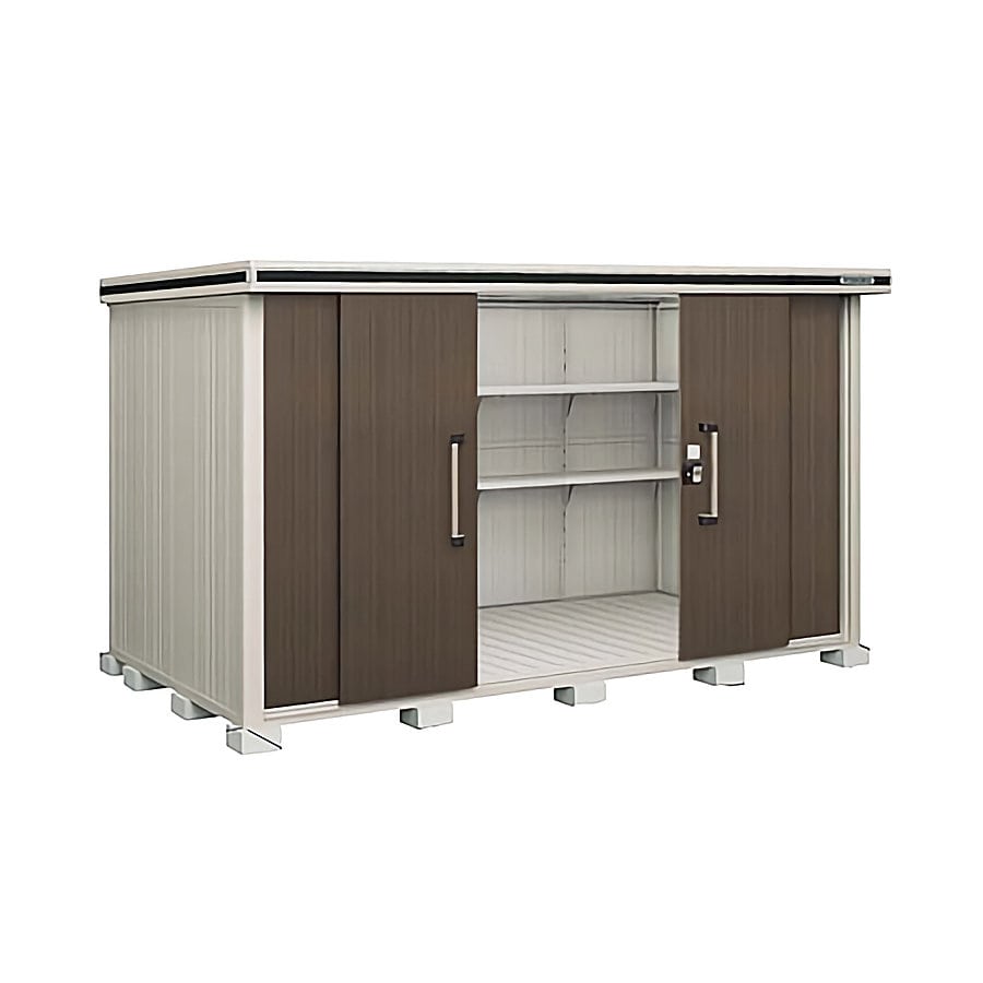 ヨド物置　エルモ　積雪型　間口３６２×奥行１８６×高さ２１２ｃｍ　ショコラウッド　ＬＭＤＳ－３６１８ＣＷ