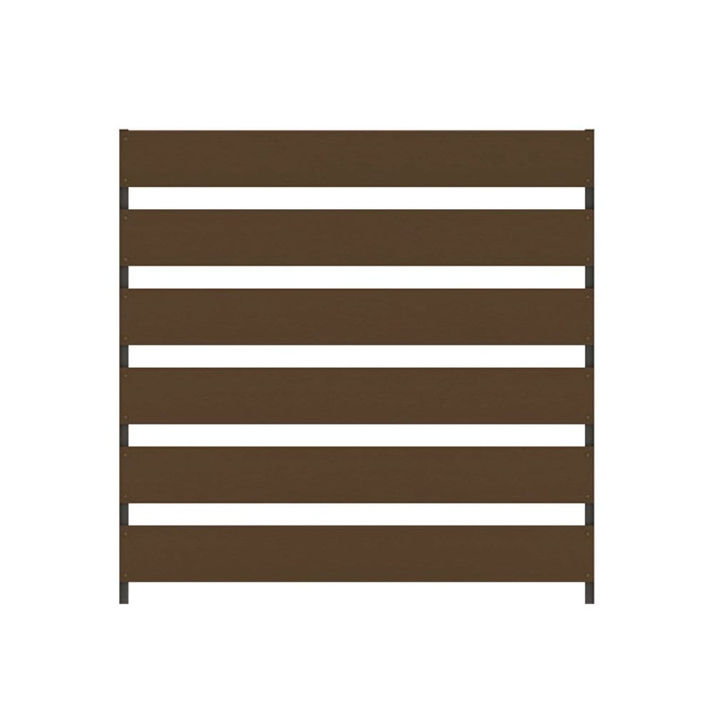 メッシュフェンスに後付けフェンス　Ｔ－１０　チーク　２枚セット