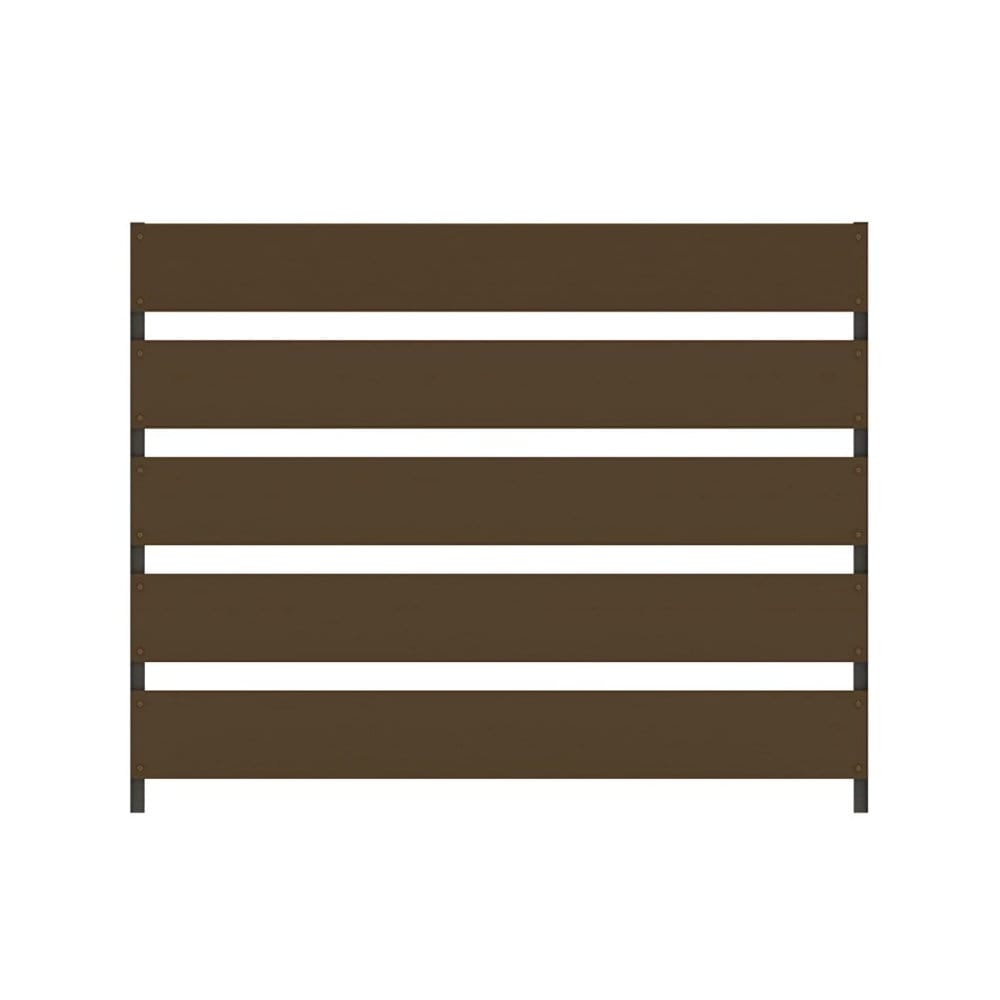 メッシュフェンスに後付けフェンス　Ｔ－８　チーク　２枚セット