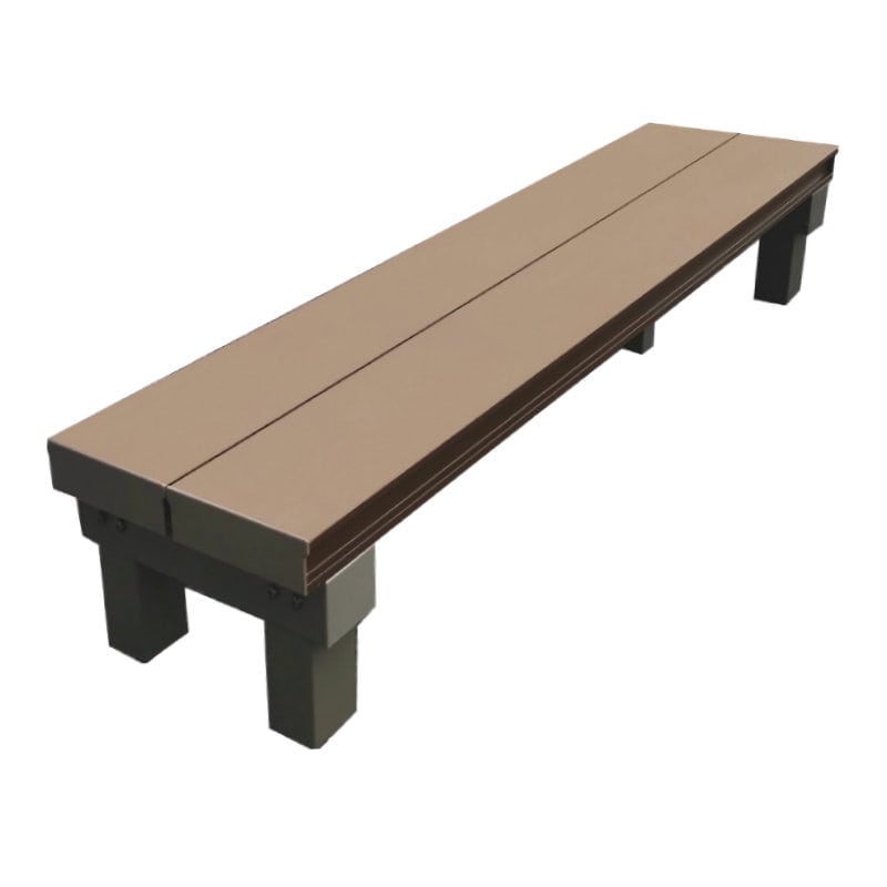 人工木アルミデッキＴ型　連結ステップ１２３６　ブラウン