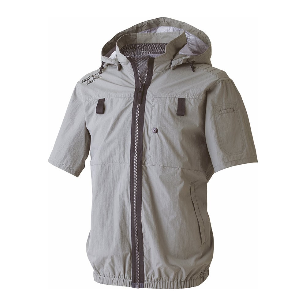 山真製鋸　アイスマンハイバック半袖　グレー　Ｌ　ＩＨＨ－ＧＹ－Ｌ－ＳＥＴ