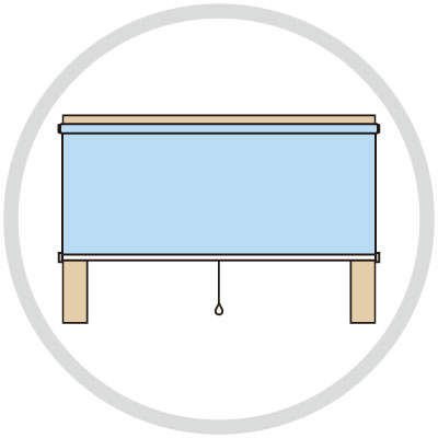 窓枠の外側に取り付ける(正面付け)