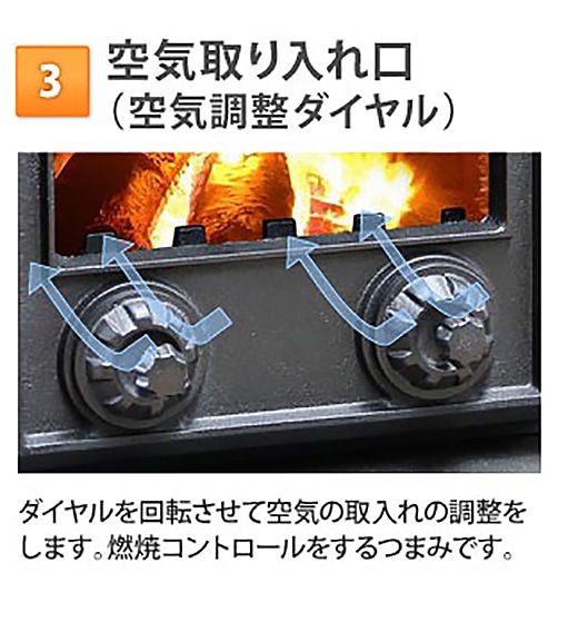 空気取り入れ口（空気調整ダイヤル）