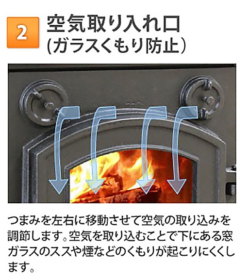 空気取り入れ口（ガラスくもり防止）