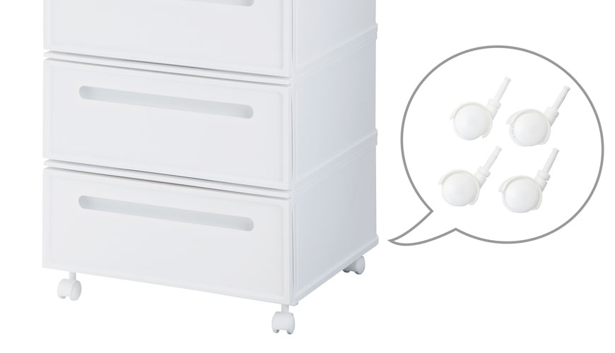 移動に便利なキャスター取付可能。