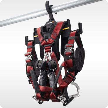 ハーネス用フック回転式セフハンガー使用シーン