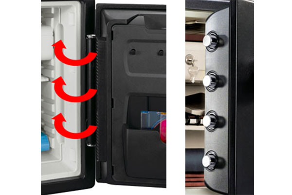 従来比60%UPした太いカンヌキによるハイセキュリティ構造