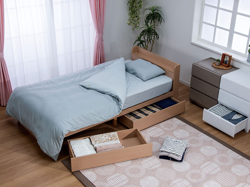 収納できる便利なベッド