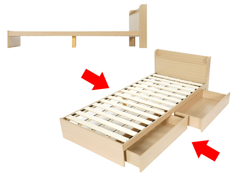 左右どちらでも配置できる引き出し