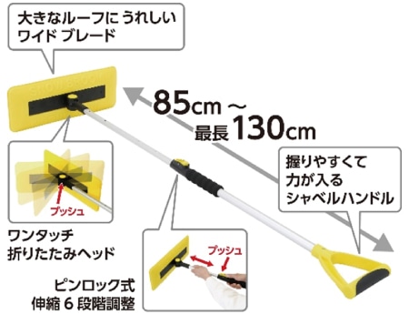 ヘッド幅41cm! 広いルーフでも活躍するワイドブレード