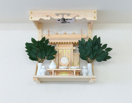 你的品牌名オリジナル神棚セット（桧一社）