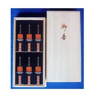 梅薫堂 お線香進物用 備長炭麗沈香 小箱6束入(桐箱入)