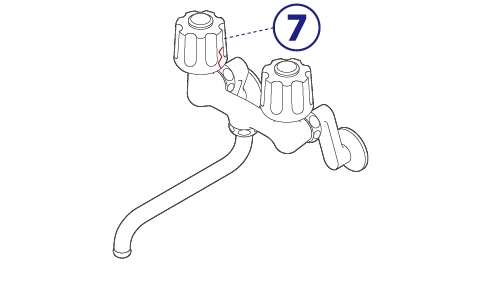 【ツーバルブ混合栓共通】ハンドル交換して使いやすく / 回転ハンドルの交換