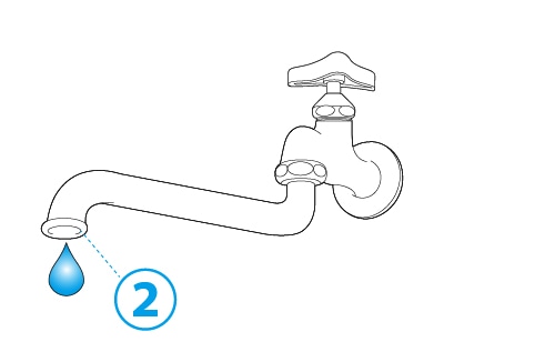 パイプの先からの水もれ修理 / 水栓のコマの交換