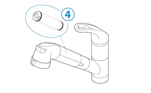 浄水カートリッジの交換