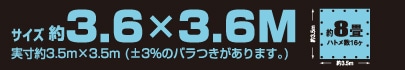 サイズ約3.6m×3.6m