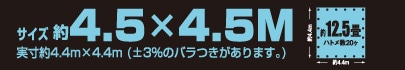 サイズ約4.5m×4.5m