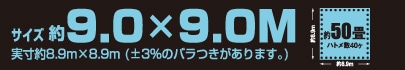 サイズ約9.0m×9.0m