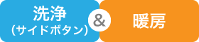 洗浄（サイドボタン）＆暖房